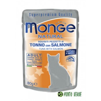 MONGE CAT NATURAL BUSTE TONNO & SALMONE GR. 80
